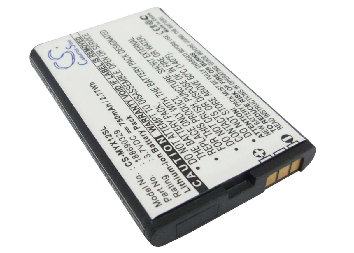 3.7V, Li-ion, 750mAh, SmartPhone battery fits Sagem, 188690329, Myx1-2, Myx1-2 Trio, 2.78Wh Mobile, SmartPhone Cameron Sino Technology Limited (Suspended)