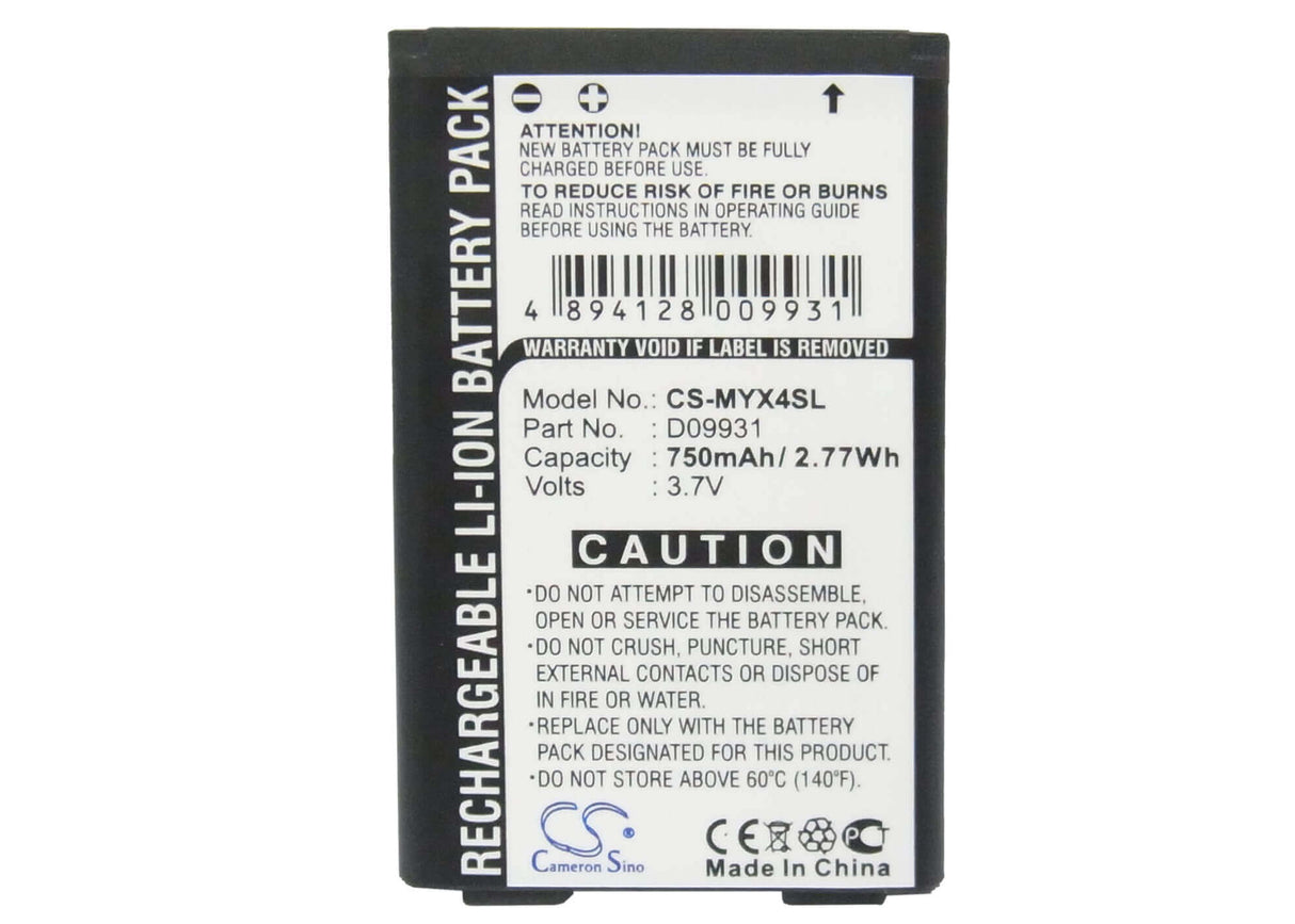 3.7V, Li-ion, 750mAh, SmartPhone battery fits Sagem, 188453367, Myx4, Myx-4, 2.78Wh Mobile, SmartPhone Cameron Sino Technology Limited (Suspended)