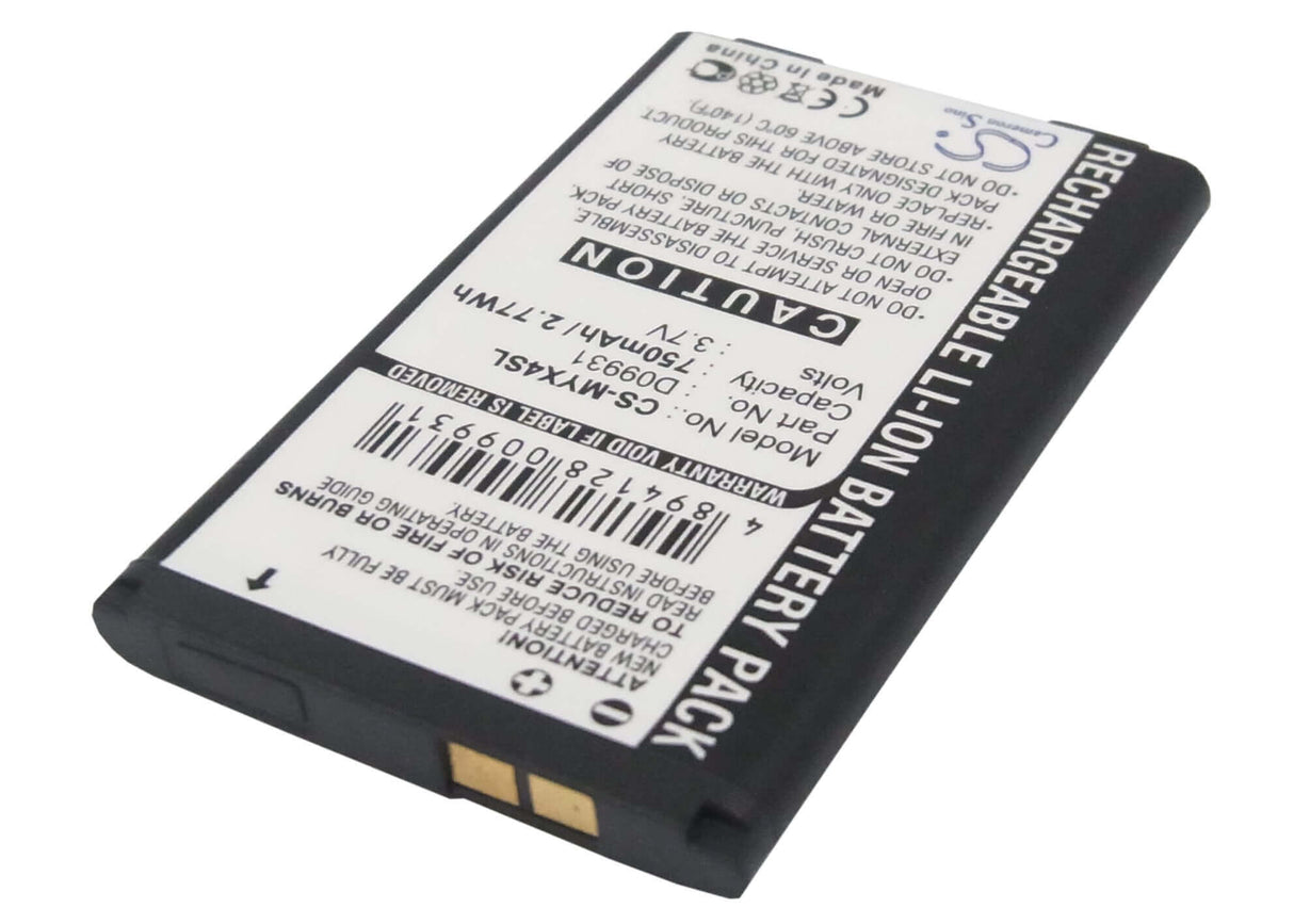 3.7V, Li-ion, 750mAh, SmartPhone battery fits Sagem, 188453367, Myx4, Myx-4, 2.78Wh Mobile, SmartPhone Cameron Sino Technology Limited (Suspended)