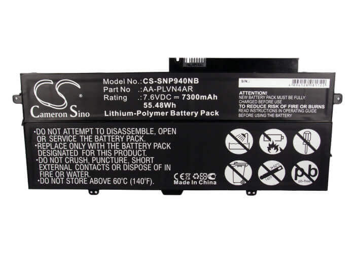 Battery For Samsung Ativ Book 9 Plus, Np940x3g, Np940x3g-k01nl 7.6v, 7300mah - 55.48wh Notebook, Laptop Cameron Sino Technology Limited