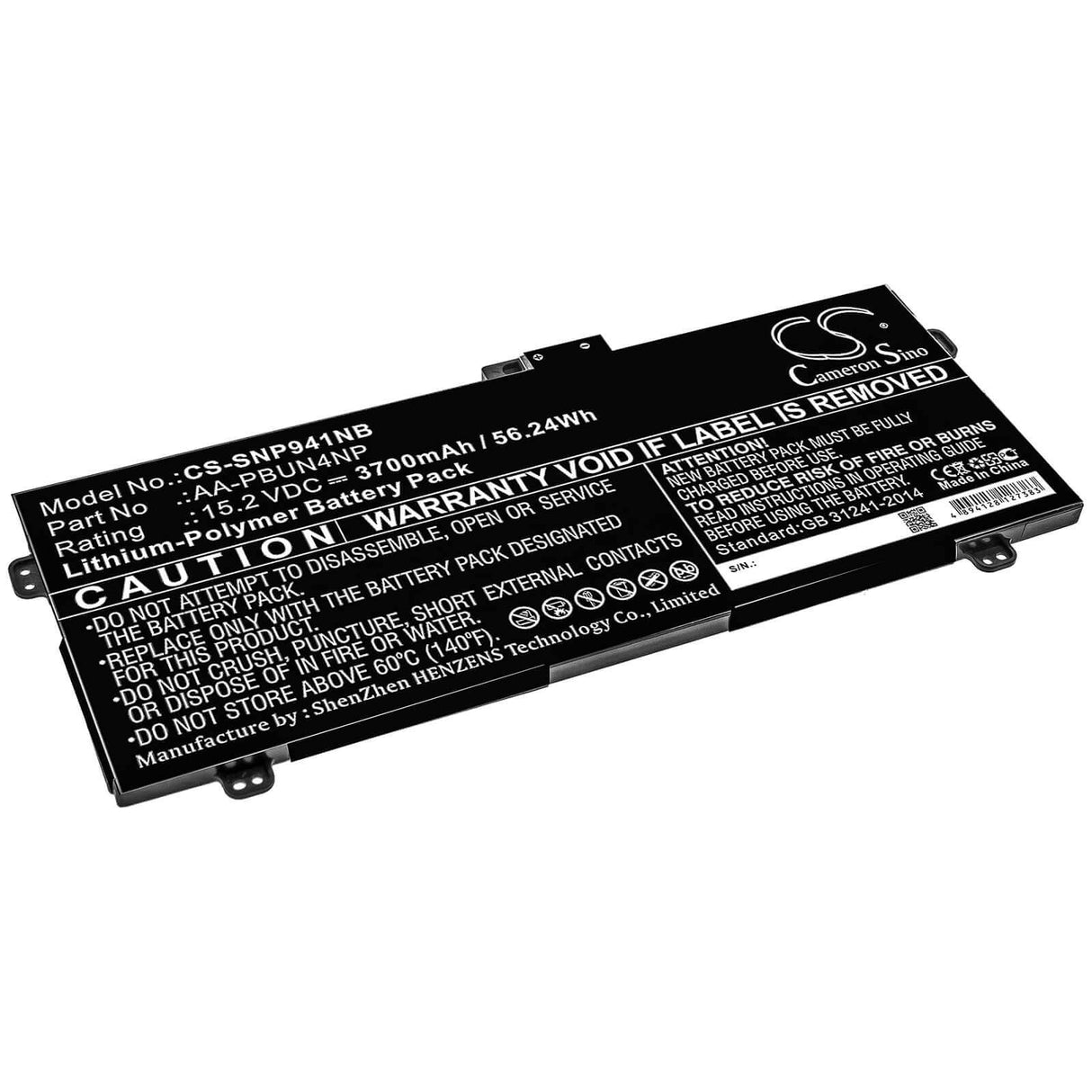 Battery For Samsung, Ativ Book 9 Pro, Np940z5j, Np940z5l 15.2v, 3700mah - 56.24wh Notebook, Laptop Cameron Sino Technology Limited