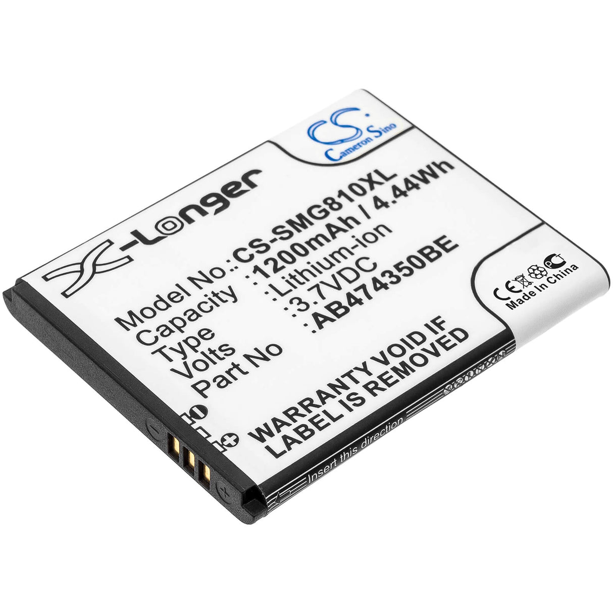 3.7V, Li-ion, 1200mAh, SmartPhone battery fits Samsung, Ab474350ba, B5722 Duos, Bt-b7732, 4.44Wh Mobile, SmartPhone Cameron Sino Technology Limited (Smartphone)
