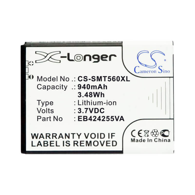 3.7V, Li-ion, 940mAh, SmartPhone battery fits Uscellular, Virgin Mobile, Samsung, Eb424255va, Ch, Character R640, 3.48Wh Mobile, SmartPhone Cameron Sino Technology Limited (Smartphone)