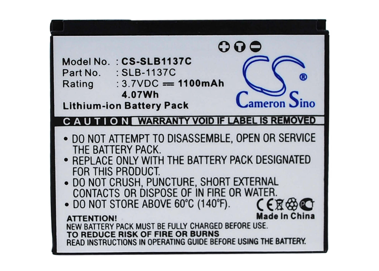 Battery For Samsung Digimax I7 3.7v, 1100mah - 4.07wh Camera Cameron Sino Technology Limited (Suspended)