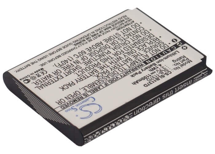 3.7V, Li-ion, 1100mAh, Camera battery fits Samsung, Slb-1137d, Digimax L74w, I100, 4.07Wh Camera Cameron Sino Technology Limited (Camera)