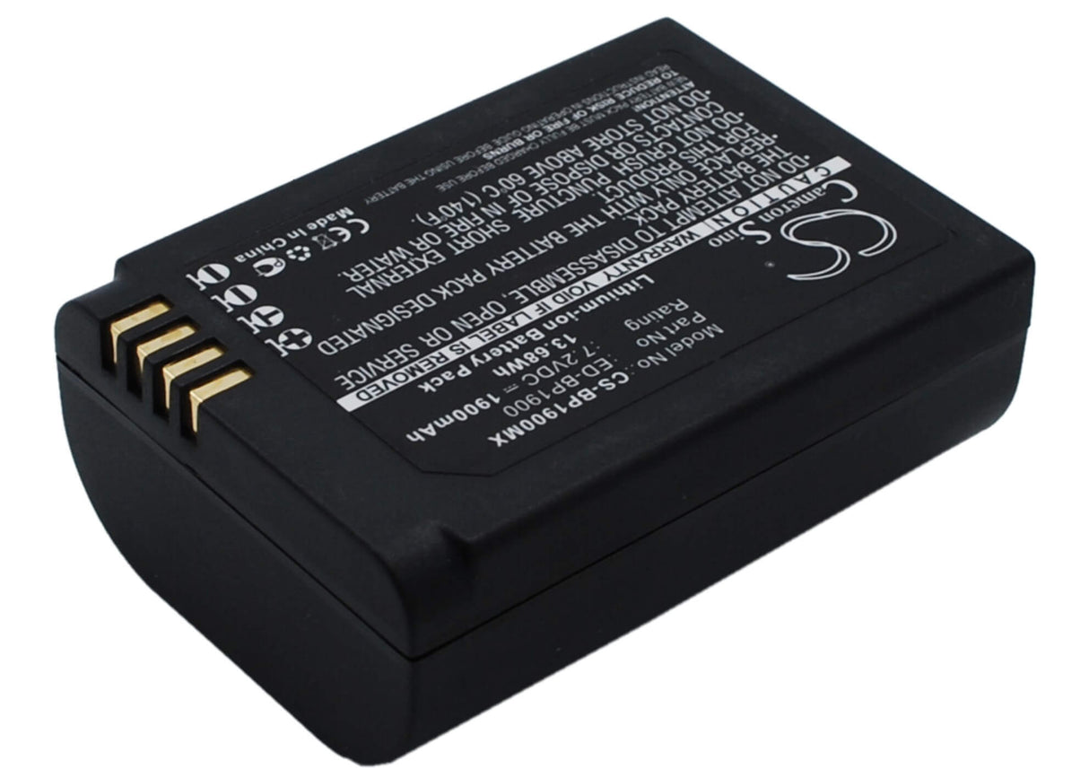 7.2V, Li-ion, 1900mAh, Camera battery fits Samsung, Ed-bp1900, Ev-nx1zzzbmbus, Ev-nx1zzzbqbus, 13.68Wh Camera Cameron Sino Technology Limited (Suspended)