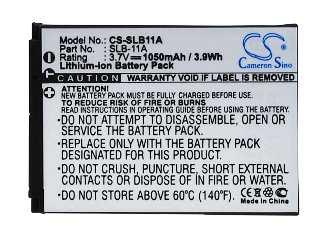 3.7V, Li-ion, 1050mAh, Camera battery fits Samsung, Ea-slb11a, Ex1, St1000, 3.885Wh Camera Cameron Sino Technology Limited (Camera)