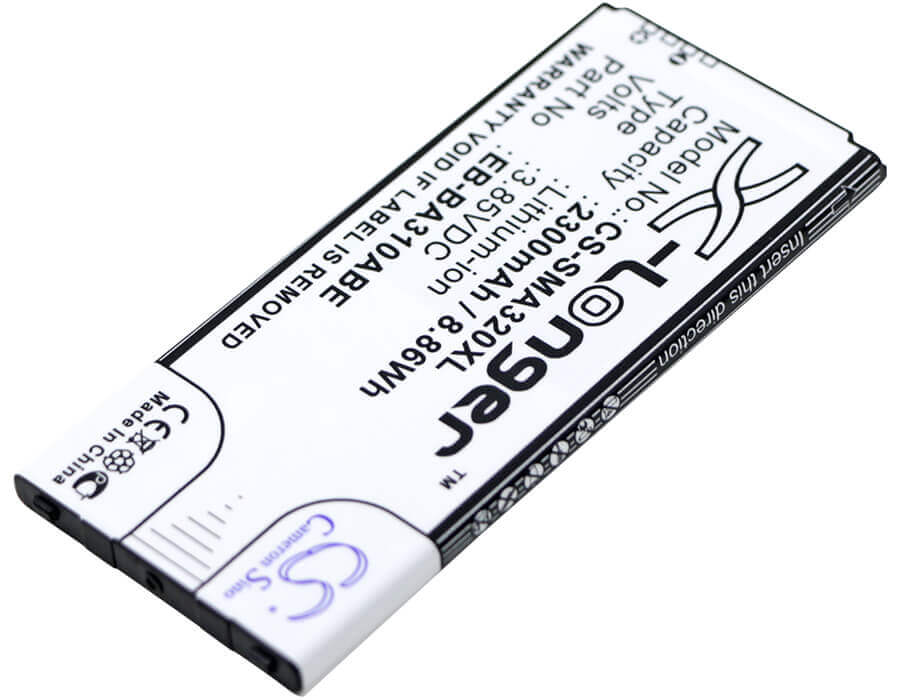 3.85V, Li-ion, 2300mAh, SmartPhone battery fits Samsung, Eb-ba310abe, Galaxy A3 2016, Galaxy A3 2016 Duos Lte, 8.86Wh Mobile, SmartPhone Cameron Sino Technology Limited (Smartphone)