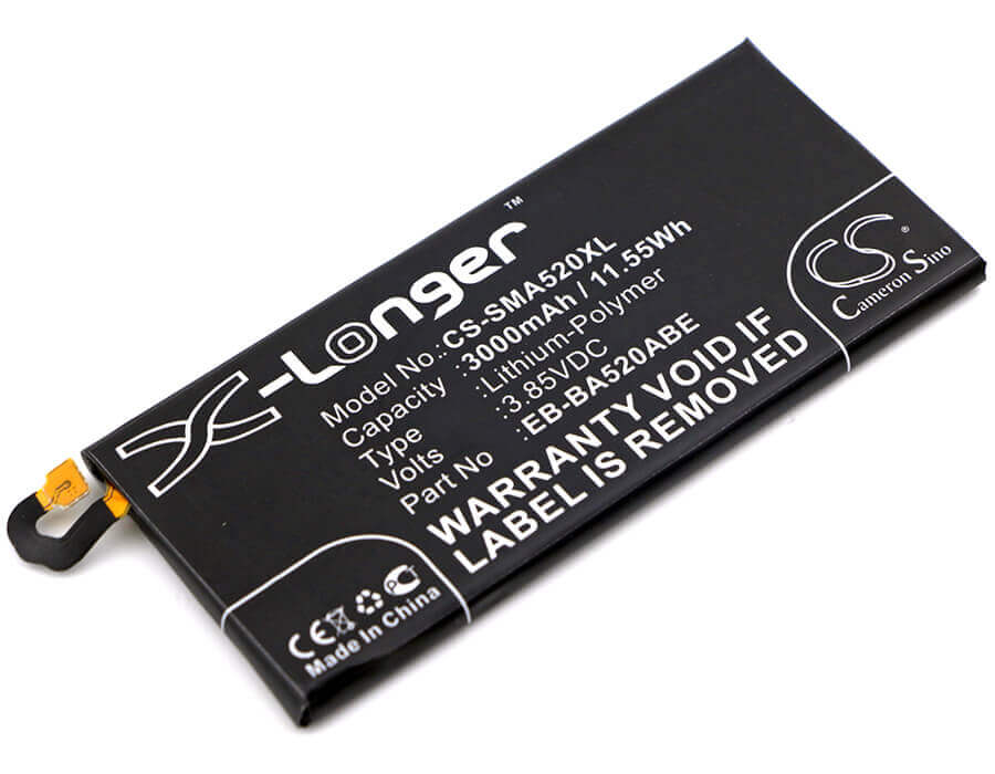 Battery For Samsung, Galaxy A5 2017, Sm-a520f, Sm-a520f/ds 3.85v, 3000mah - 11.55wh Mobile, SmartPhone Cameron Sino Technology Limited (Smartphone)