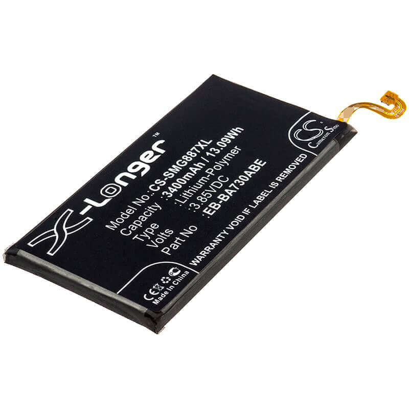 3.85V, Li-Polymer, 3400mAh, SmartPhone battery fits Samsung, Eb-ba730abe, Galaxy A7 2018, Galaxy A8+ 2018, 13.09Wh Mobile, SmartPhone Cameron Sino Technology Limited (Smartphone)