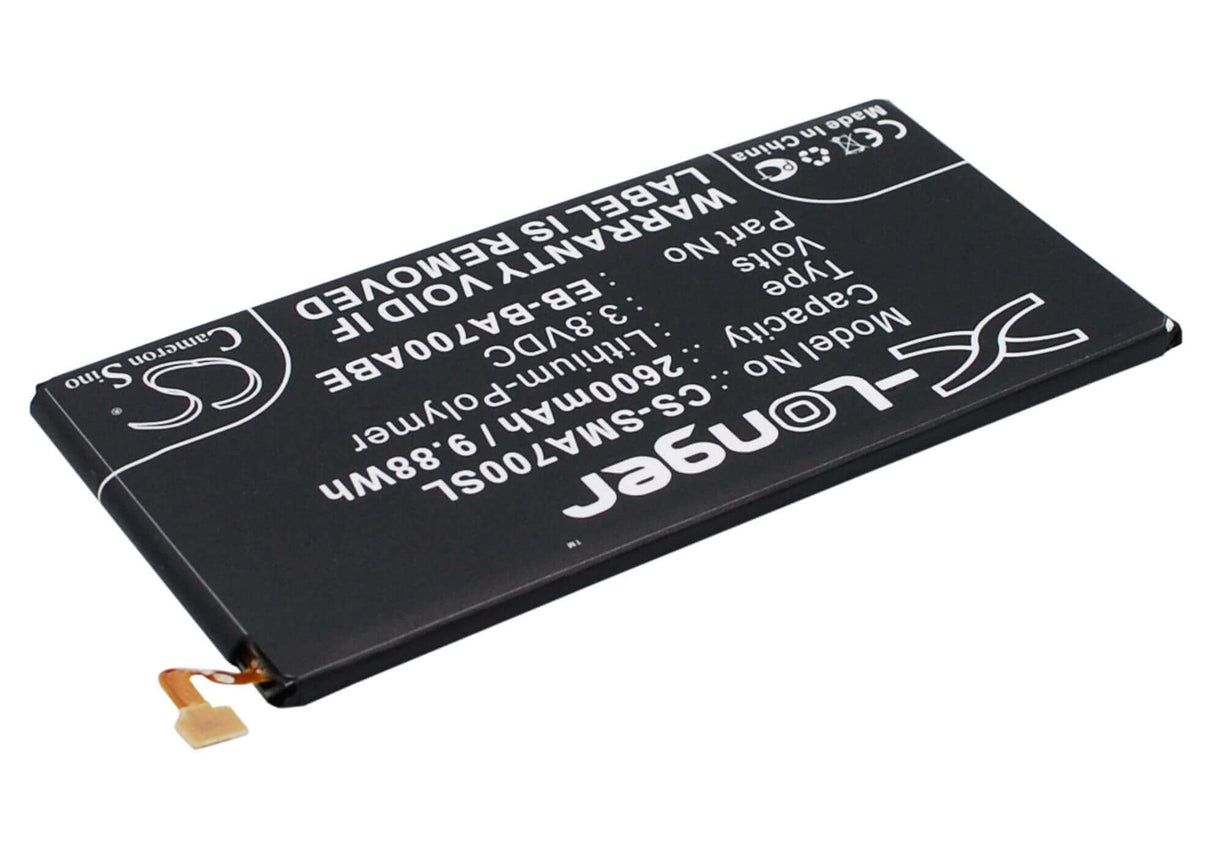 3.8V, Li-Polymer, 2600mAh, batterie de smartphone compatible avec Samsung, Eb-ba700abe, Galaxy A7, Galaxy A7 Duos, 9.88Wh Mobile, Smartphone Cameron Sino Technology Limited (Smartphone)