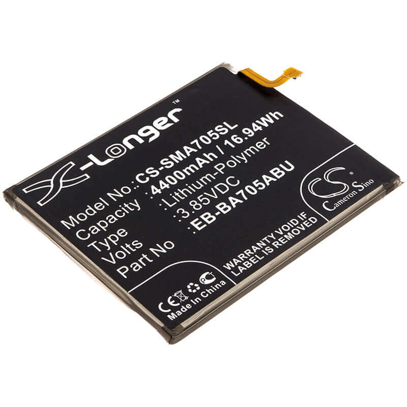 3.85V, Li-Polymer, 4400mAh, SmartPhone battery fits Samsung, Eb-ba705abe, Galaxy A70, Galaxy A70 2019, 16.94Wh Mobile, SmartPhone Cameron Sino Technology Limited (Smartphone)