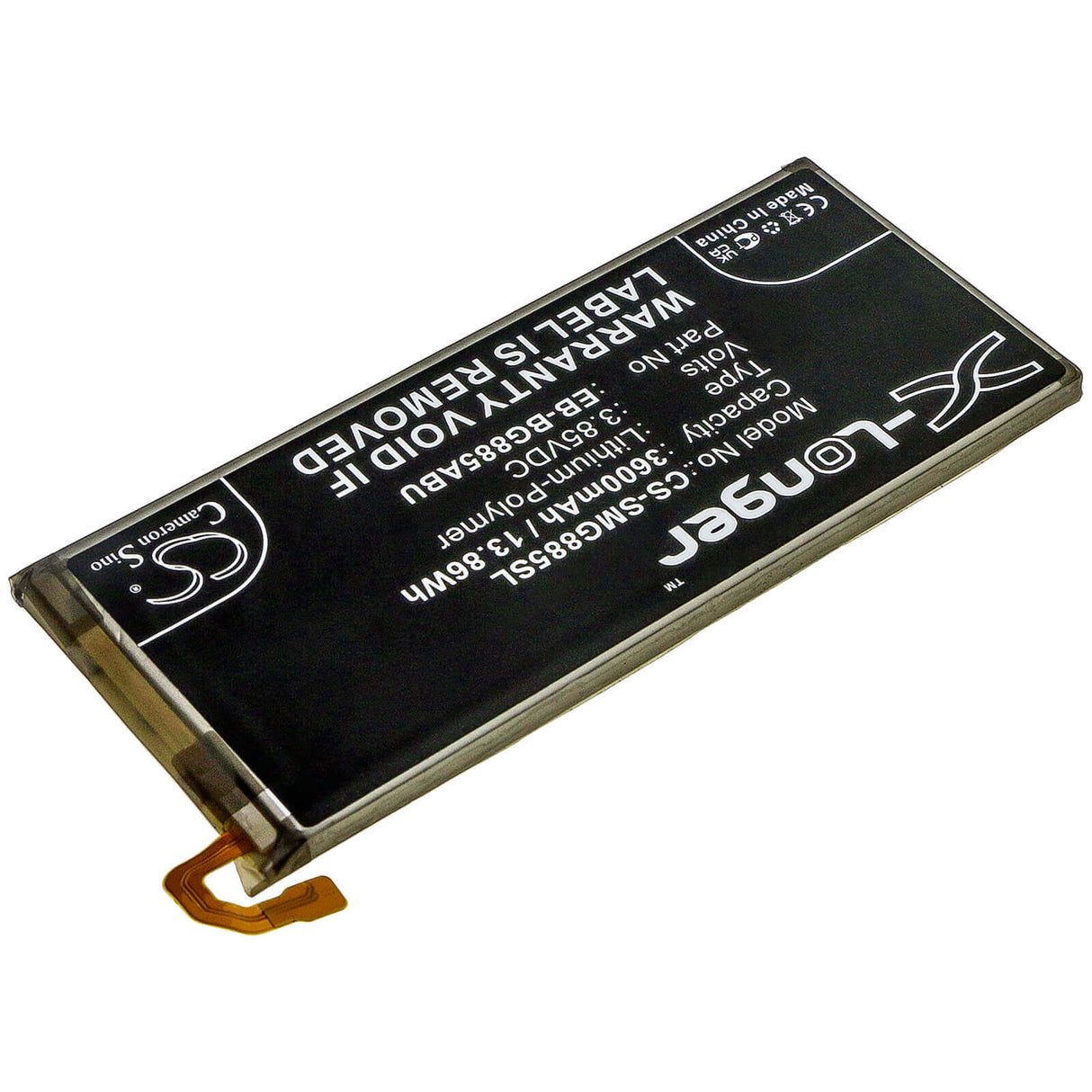 3,85V, Li-Polymer, 3600mAh, batterie de smartphone compatible avec Samsung, Eb-bg885abu, Galaxy A8 Star, Galaxy A9 Star, 13,86Wh Mobile, SmartPhone Cameron Sino Technology Limited (Smartphone)