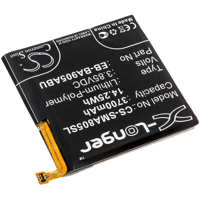 3.85V, Li-Polymer, 3700mAh, SmartPhone battery fits Samsung, Eb-ba905abe, Galaxy A80, Galaxy A80 2019, 14.25Wh Mobile, SmartPhone Cameron Sino Technology Limited (Smartphone)