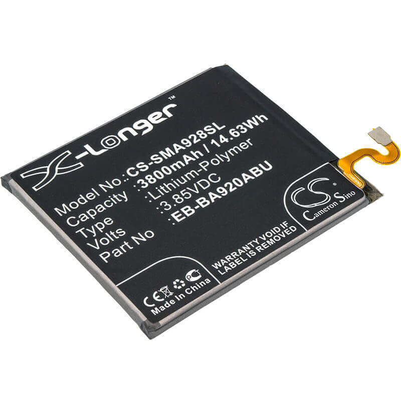 3.85V, Li-Polymer, 3800mAh, SmartPhone battery fits Samsung, Eb-ba920abe, Galaxy A9 2018, Galaxy A9 2018 Td-lte, 14.63Wh Mobile, SmartPhone Cameron Sino Technology Limited (Smartphone)