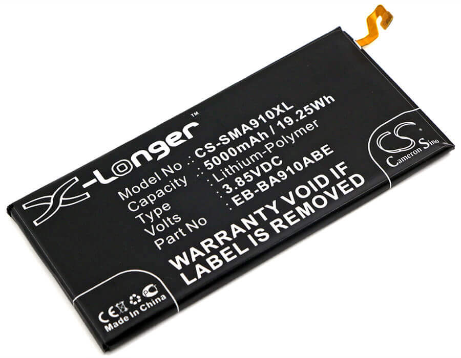 3.85V, Li-Polymer, 5000mAh, SmartPhone battery fits Samsung, Eb-ba910abe, Galaxy A9 Pro 2016, Galaxy A9 Pro 2016 Duos Td-lte, 19.25Wh Mobile, SmartPhone Cameron Sino Technology Limited (Smartphone)