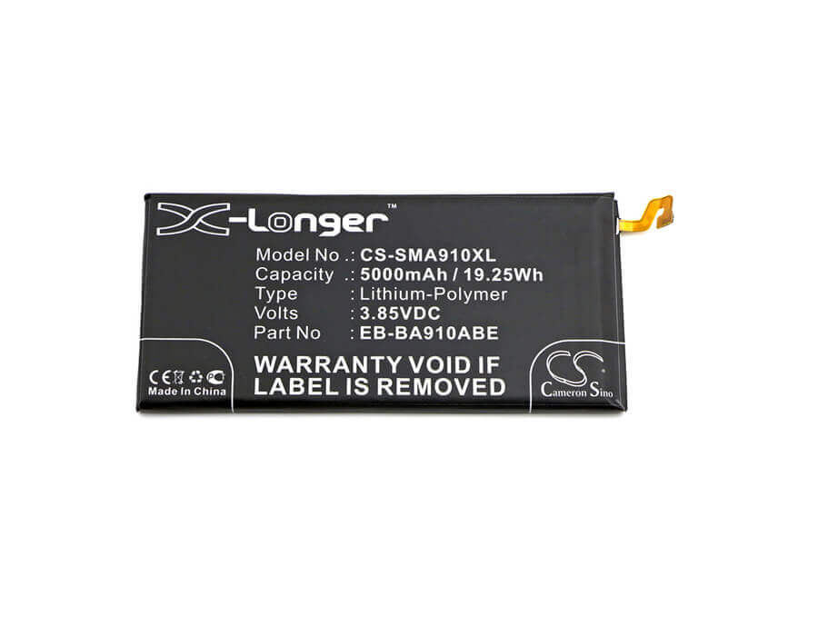 3.85V, Li-Polymer, 5000mAh, SmartPhone battery fits Samsung, Eb-ba910abe, Galaxy A9 Pro 2016, Galaxy A9 Pro 2016 Duos Td-lte, 19.25Wh Mobile, SmartPhone Cameron Sino Technology Limited (Smartphone)