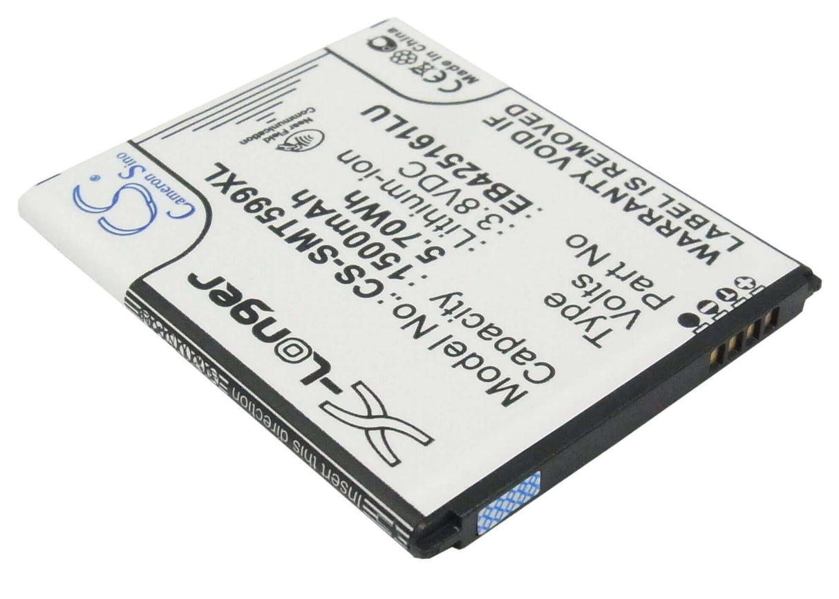 3.8V, Li-ion, 1500mAh, SmartPhone battery fits Samsung, Eb425161lu, Galaxy Ace 2, Galaxy Exhibit, 5.7Wh Mobile, SmartPhone Cameron Sino Technology Limited (Smartphone)
