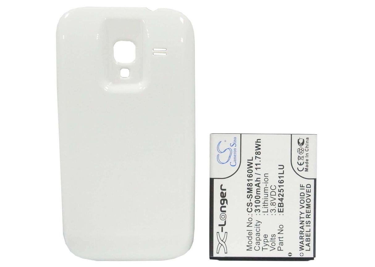 Battery For Samsung Galaxy Ace 2, Gt-i8160, Gt-i8160p, With White Back Cover 3.8v, 3500mah - 13.30wh Batteries for Electronics Cameron Sino Technology Limited (Suspended)