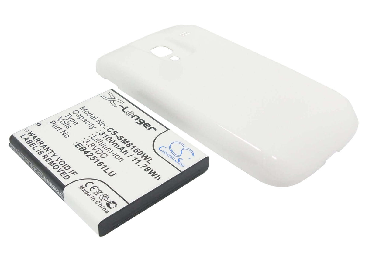 Battery For Samsung Galaxy Ace 2, Gt-i8160, Gt-i8160p, With White Back Cover 3.8v, 3500mah - 13.30wh Batteries for Electronics Cameron Sino Technology Limited (Suspended)