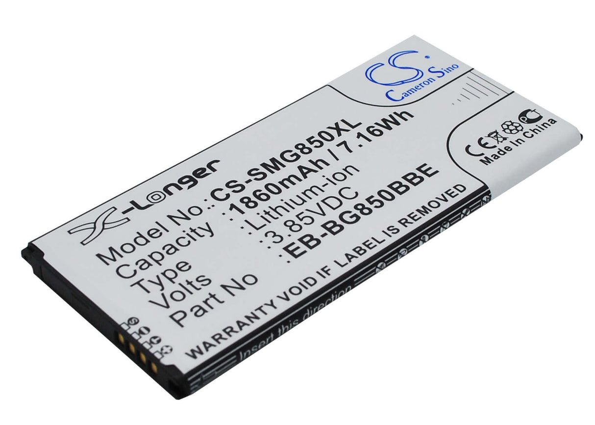 3.85V, Li-ion, 1860mAh, SmartPhone battery fits Samsung, Eb-bg850bbc, Galaxy Alpha, Galaxy Alpha Lte-a, 7.16Wh Mobile, SmartPhone Cameron Sino Technology Limited (Smartphone)
