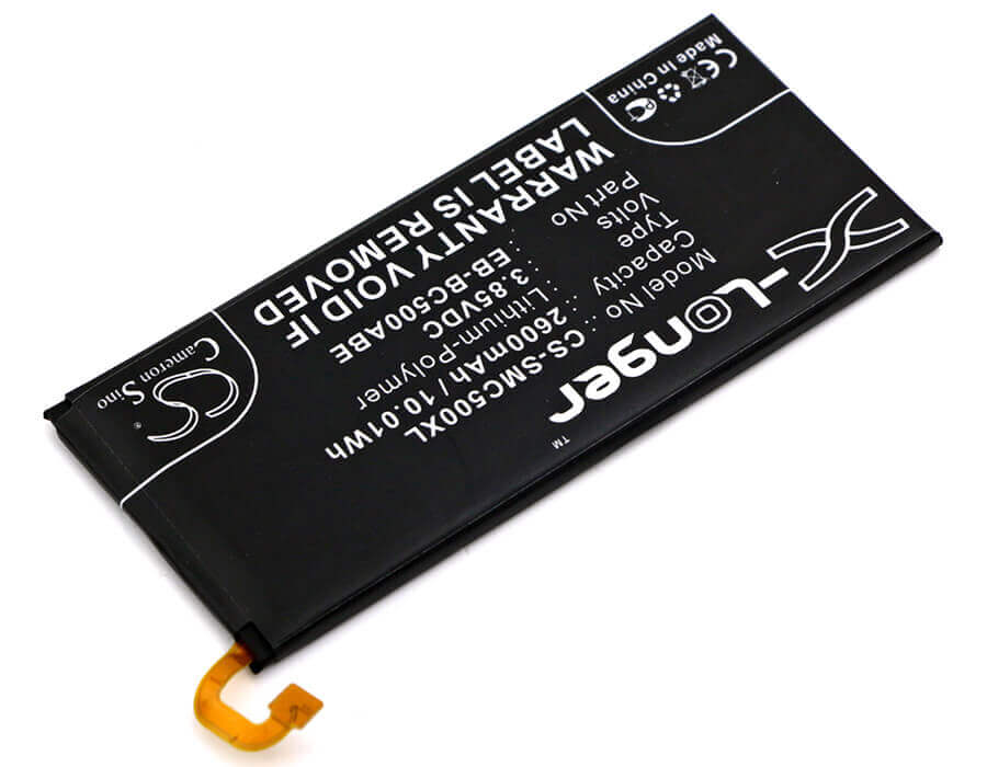 3.85V, Li-Polymer, 2600mAh, SmartPhone battery fits Samsung, Eb-bc500aba, Galaxy C5, Galaxy C5 Duos Td-lte, 10.01Wh Mobile, SmartPhone Cameron Sino Technology Limited (Smartphone)