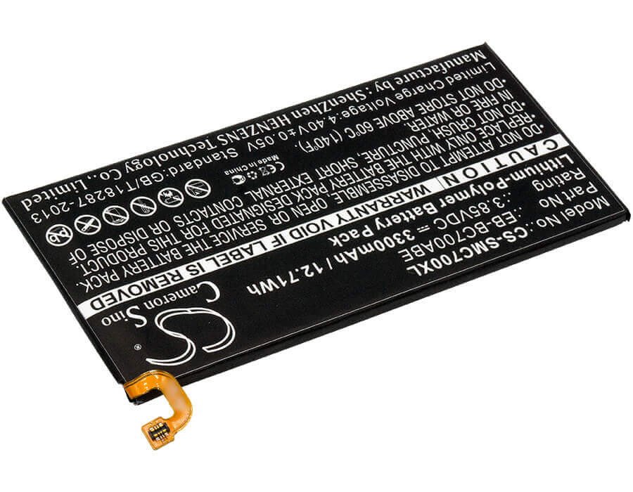 3.85V, Li-Polymer, 3300mAh, SmartPhone battery fits Samsung, Eb-bc700aba, Galaxy C7, Galaxy C7 Duos, 12.71Wh Mobile, SmartPhone Cameron Sino Technology Limited (Smartphone)