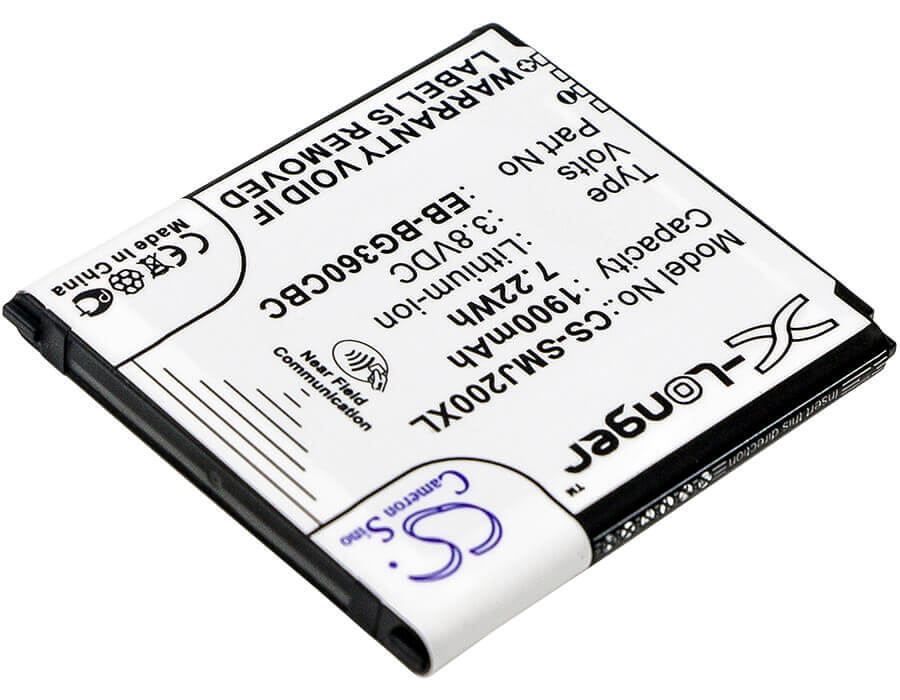 3.8V, Li-ion, 1900mAh, SmartPhone battery fits Samsung, Eb-bg360bbe, Galaxy Core Prime, Galaxy Core Prime Cdma, 7.22Wh Mobile, SmartPhone Cameron Sino Technology Limited (Smartphone)