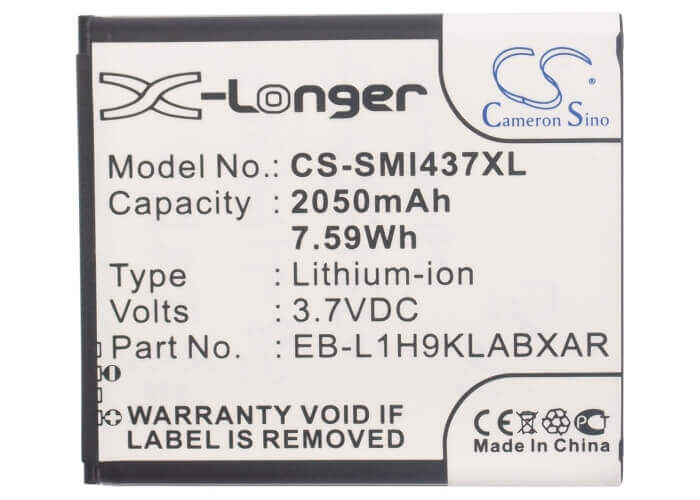 3,7V, Li-ion, 2050mAh, batterie de smartphone compatible avec At&t, Samsung, Eb-l1h9kla, Galaxy Express, Gt-i8730, 7,59Wh Mobile, Smartphone Cameron Sino Technology Limited (Smartphone)