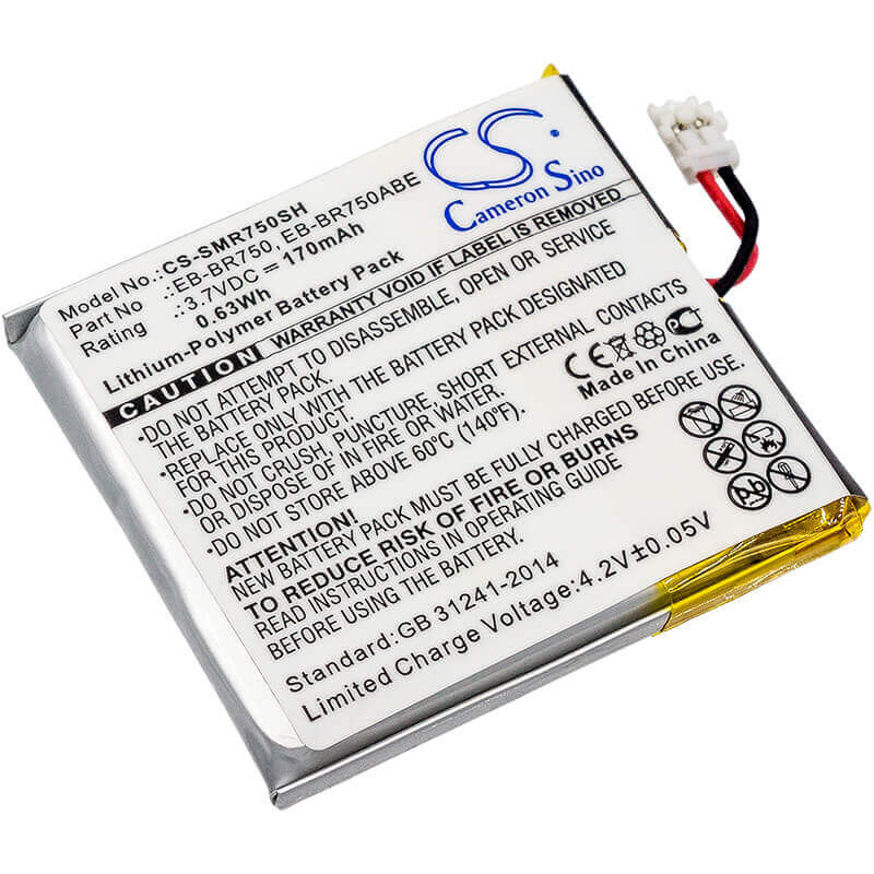 Battery For Samsung, Galaxy Gear S R750, Only Replaces Eb-br750 Version Battery 3.7v, 170mah - 0.63wh Smartwatch Cameron Sino Technology Limited