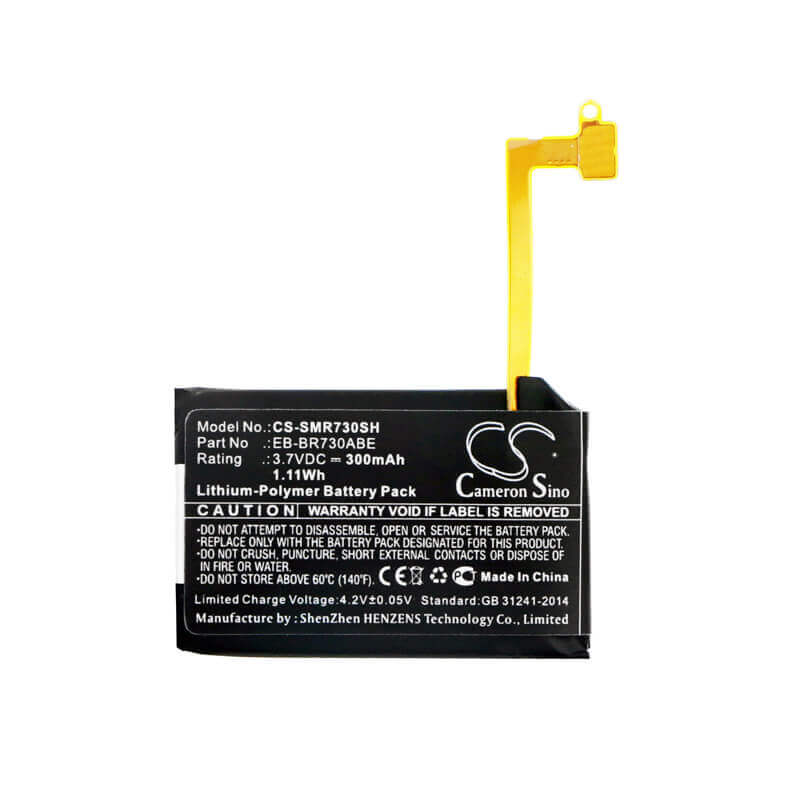 3.7V, Li-Polymer, 300mAh, Smartwatch battery fits Samsung, Eb-br730abe, Galaxy Gear S2 3g, Gear S2 3g, 1.11Wh Smartwatch Cameron Sino Technology Limited