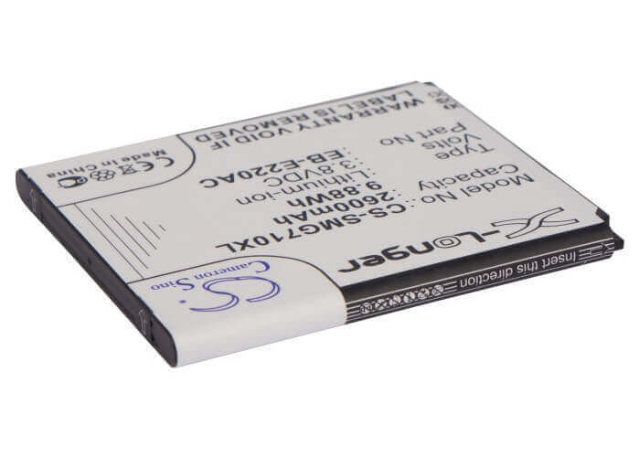 3.8V, Li-ion, 2600mAh, SmartPhone battery fits Samsung, Eb665468lu, Galaxy Grand 2, Galaxy Grand 2 Duos, 9.88Wh Mobile, SmartPhone Cameron Sino Technology Limited (Smartphone)