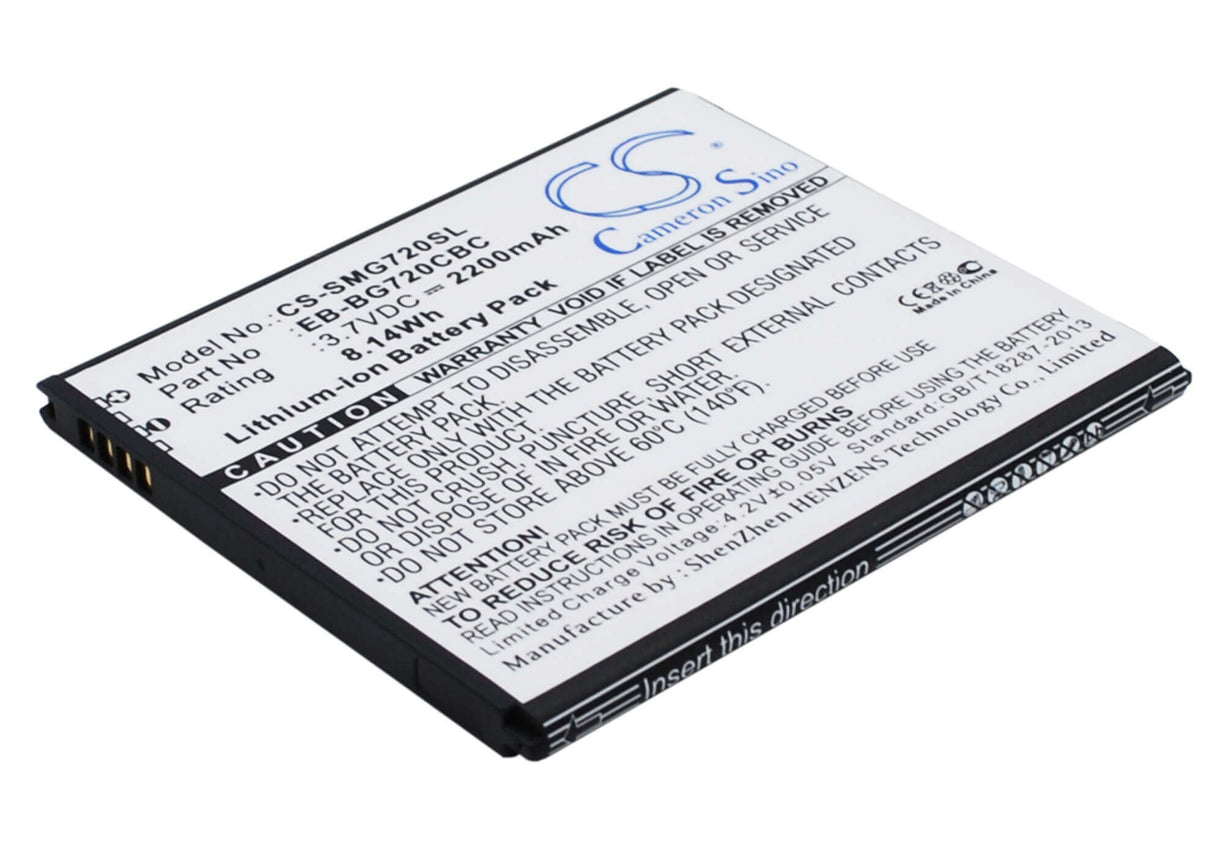 3.7V, Li-ion, 2200mAh, batterie de smartphone compatible avec Samsung, Eb-bg720cbc, Galaxy Grand 3, Galaxy Grand 3 Duos, 8.14Wh Mobile, Smartphone Cameron Sino Technology Limited (Smartphone)