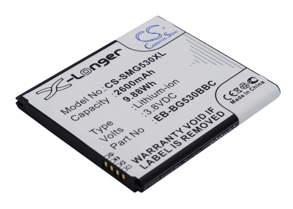 3.8V, Li-ion, 2600mAh, SmartPhone battery fits Samsung, Bg530cbu, Emerge J3, Express Prime 2, 9.88Wh Mobile, SmartPhone Cameron Sino Technology Limited (Smartphone)