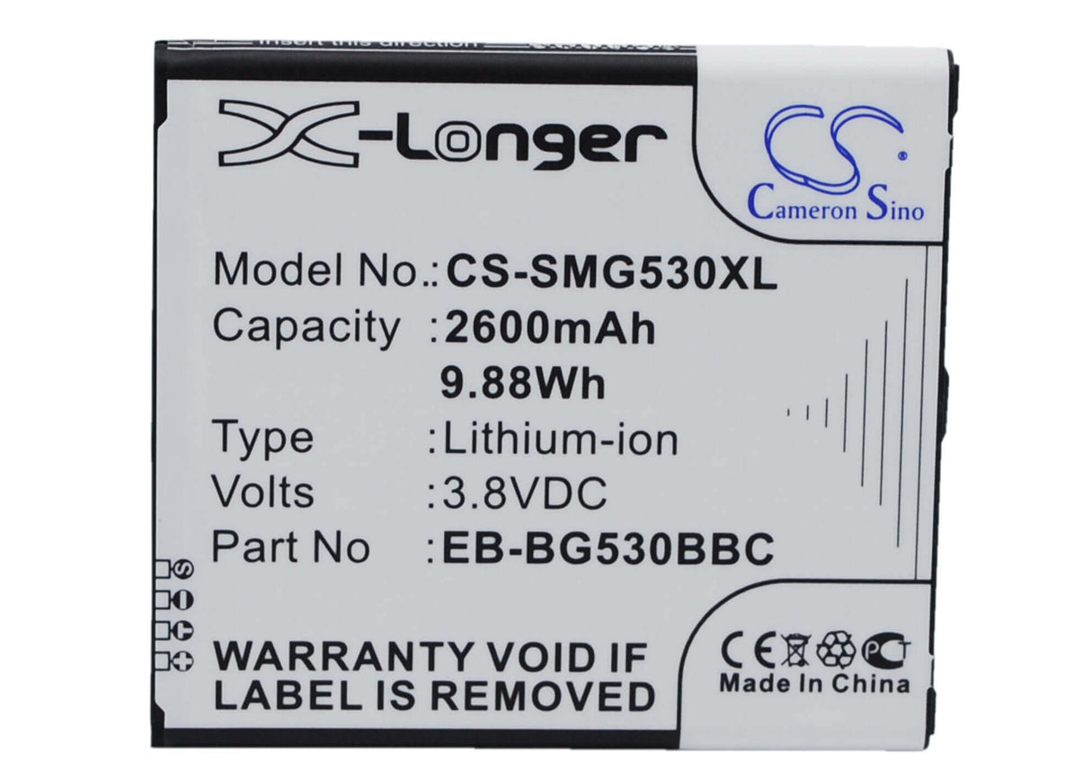 3.8V, Li-ion, 2600mAh, SmartPhone battery fits Samsung, Bg530cbu, Emerge J3, Express Prime 2, 9.88Wh Mobile, SmartPhone Cameron Sino Technology Limited (Smartphone)