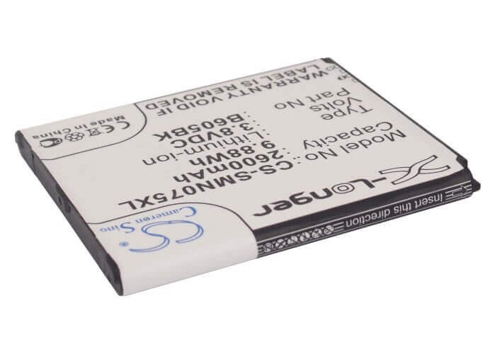 3.8V, Li-ion, 2600mAh, SmartPhone battery fits Samsung, B605ba, Galaxy J, Sgh-n075t, 9.88Wh Mobile, SmartPhone Cameron Sino Technology Limited (Smartphone)