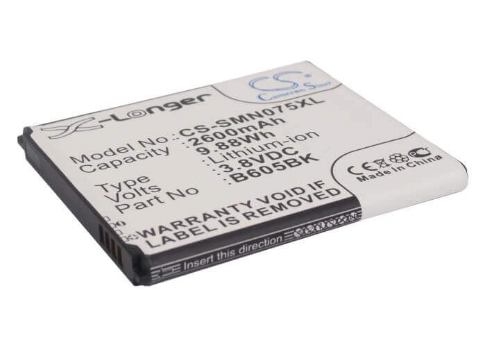 3.8V, Li-ion, 2600mAh, SmartPhone battery fits Samsung, B605ba, Galaxy J, Sgh-n075t, 9.88Wh Mobile, SmartPhone Cameron Sino Technology Limited (Smartphone)