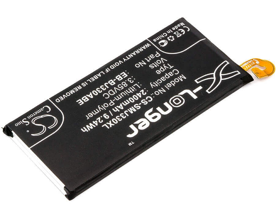 3.85V, Li-Polymer, 2400mAh, SmartPhone battery fits Samsung, Eb-bj330abe, Galaxy J3 2017, Galaxy J3 2017 Td-lte, 9.24Wh Mobile, SmartPhone Cameron Sino Technology Limited (Smartphone)