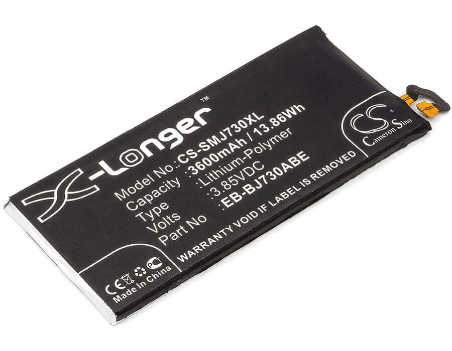 3.85V, Li-Polymer, 3600mAh, SmartPhone battery fits Samsung, Eb-bj730abe, Galaxy J7 2017, Galaxy J7 2017 Duos Td-lte, 13.86Wh Mobile, SmartPhone Cameron Sino Technology Limited (Smartphone)