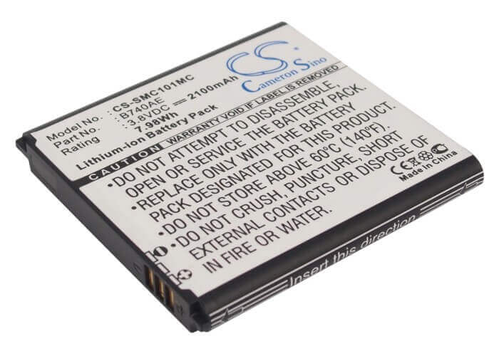 3.8V, Li-ion, 2100mAh, Camera battery fits Samsung, B740ac, Galaxy K, Galaxy S4 Zoom Lte, 7.98Wh Camera Cameron Sino Technology Limited (Camera)