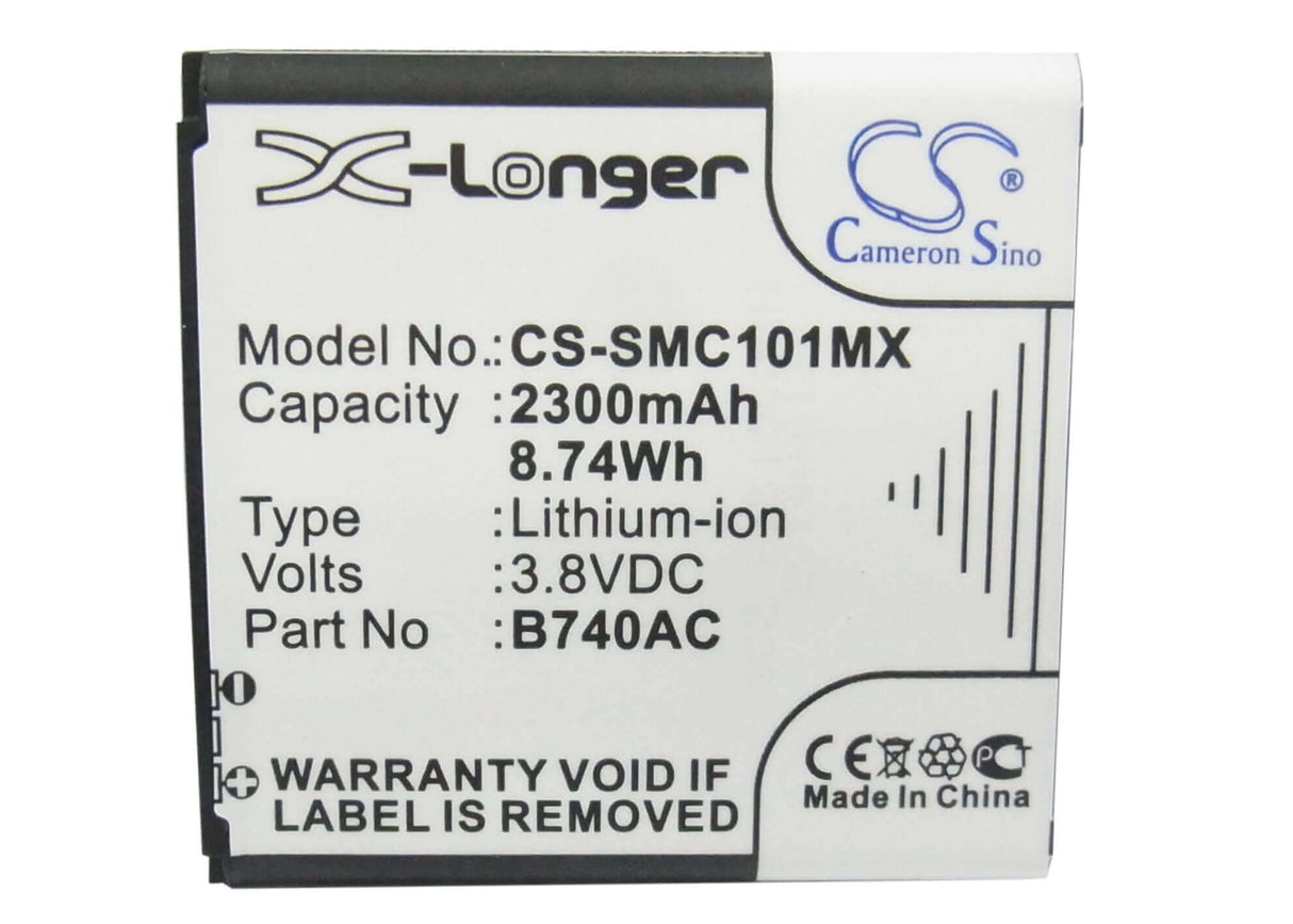 3.8V, Li-ion, 2300mAh, Camera battery fits Samsung, B740ac, Galaxy K, Galaxy S4 Zoom Lte, 8.74Wh Camera Cameron Sino Technology Limited (Suspended)