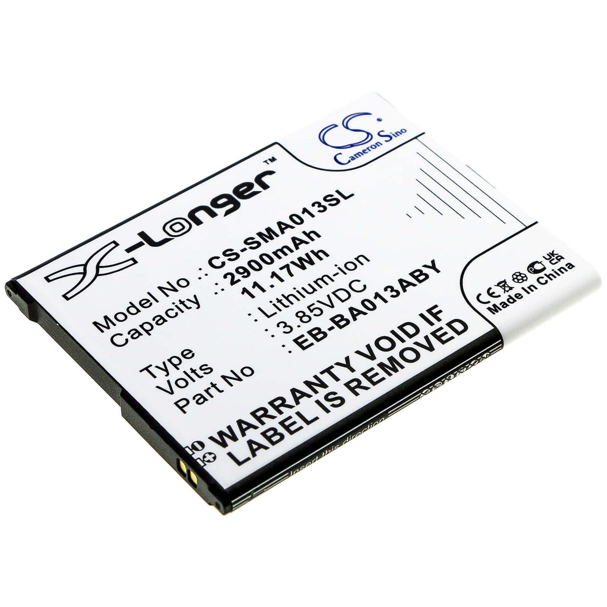 3.85V, Li-ion, 2900mAh, SmartPhone battery fits Samsung, Eb-ba013aby, Galaxy A01 2019, Galaxy M01 Core 2020, 11.17Wh Mobile, SmartPhone Cameron Sino Technology Limited (Smartphone)