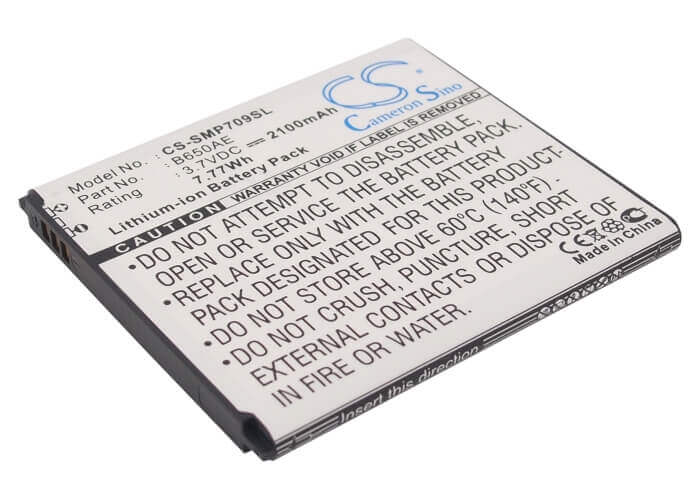 3.7V, Li-ion, 2100mAh, batterie de smartphone compatible avec Samsung, B650ac, Galaxy Beam 2, Galaxy Mega 5.8, 7.77Wh Mobile, Smartphone Cameron Sino Technology Limited (Smartphone)