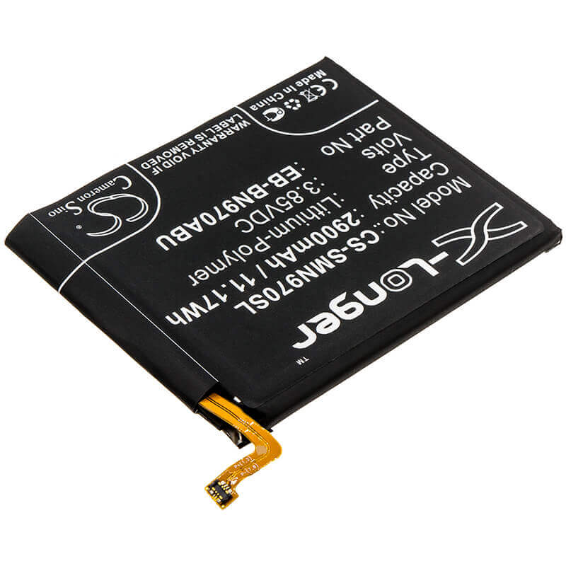 3,85V, Li-Polymère, 2900mAh, Batterie de smartphone compatible Samsung, Eb-bn970abu, Galaxy Note 10, Sm-n9700, 11,17Wh Mobile, Smartphone Cameron Sino Technology Limited (Smartphone)