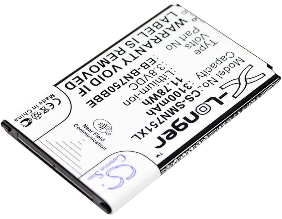 3.8V, Li-ion, 3100mAh, SmartPhone battery fits Samsung, (Black),Eb-bn750bbc, Galaxy Note 3 Mini, Galaxy Note 3 Neo, 11.78Wh Mobile, SmartPhone Cameron Sino Technology Limited (Smartphone)