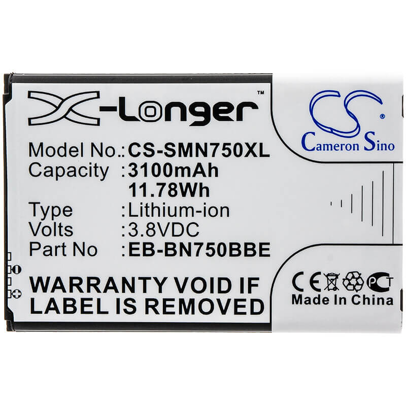 3.8V, Li-ion, 3100mAh, SmartPhone battery fits Samsung, (V2),Eb-bn750bbc, Galaxy Note 3 Mini, Galaxy Note 3 Neo, 11.78Wh Mobile, SmartPhone Cameron Sino Technology Limited (Smartphone)