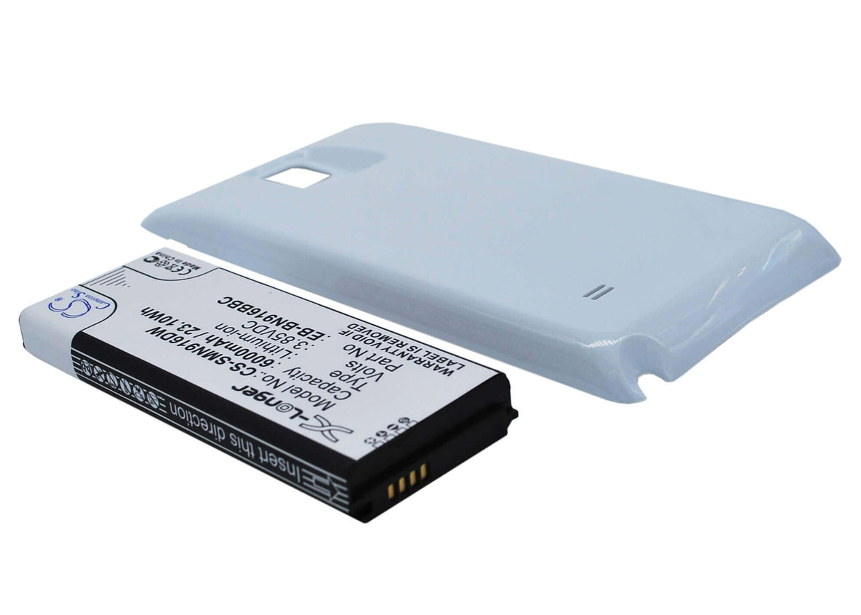 3,85V, Li-ion, 6000mAh, batterie de smartphone compatible avec Samsung, (Blanc), Eb-bn916bbc, Galaxy Note 4 (China Mobile), Sm-n9100, 23,1Wh Mobile, Smartphone Cameron Sino Technology Limited (Smartphone)