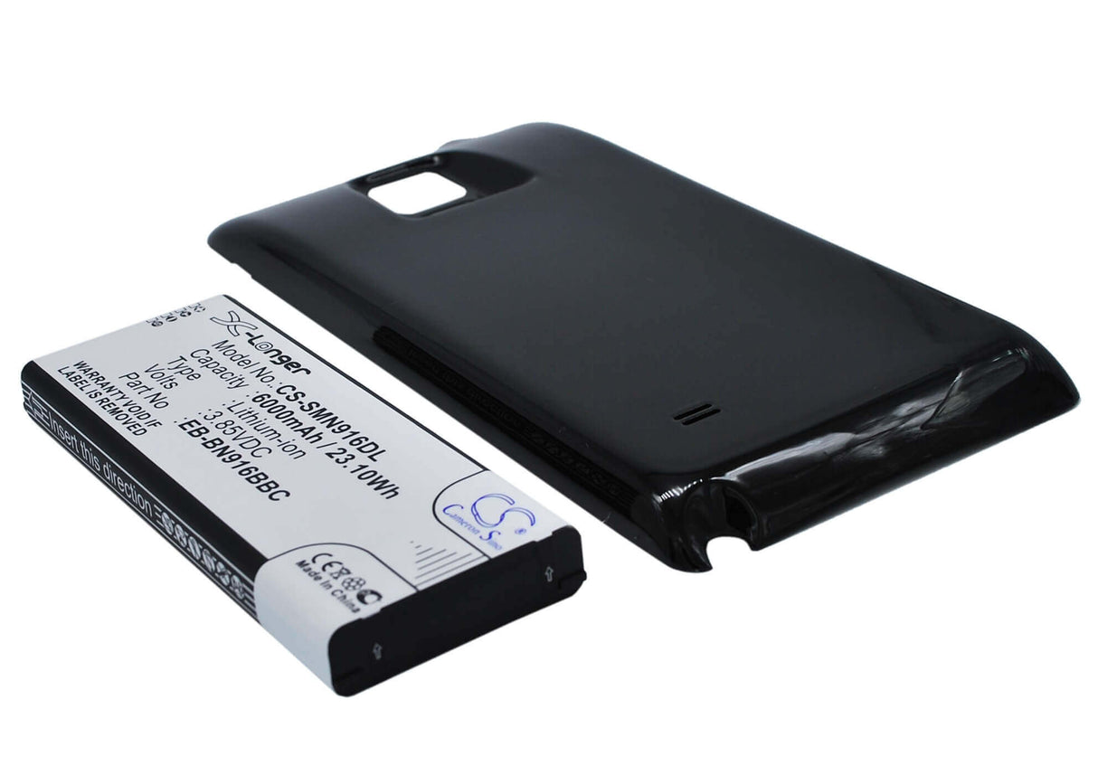 3,85V, Li-ion, 6000mAh, batterie de smartphone compatible avec Samsung, (Noir), Eb-bn916bbc, Galaxy Note 4 ( China Mobile ), Sm-n9100, 23,1Wh Mobile, SmartPhone Cameron Sino Technology Limited (Smartphone)