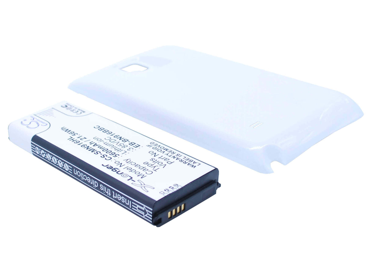 3.85V, Li-ion, 5600mAh, Batterie de smartphone compatible avec Samsung, (Blanc), Eb-bn916bbc, Galaxy Note 4 ( China Mobile ), Sm-n9100, 21.56Wh Mobile, Smartphone Cameron Sino Technology Limited (Smartphone)