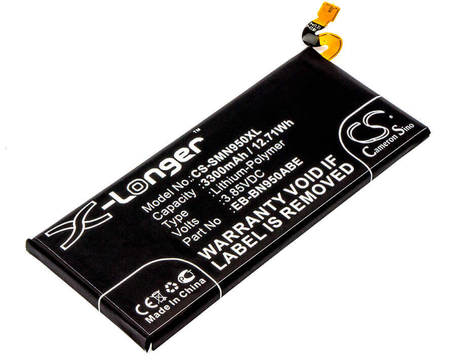 3.85V, Li-Polymer, 3300mAh, SmartPhone battery fits Samsung, Eb-bn950aba, Galaxy Note 8, Galaxy Note 8 Duos, 12.71Wh Mobile, SmartPhone Cameron Sino Technology Limited (Smartphone)
